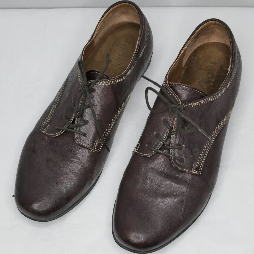 Taos Womens Oxfords Lace Comfort Shoes Flats Leather Chocolate Ideal 10 ? 41